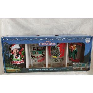 National Lampoons Christmas Vacation Collectors Pint Glass 4 Pack New In Box